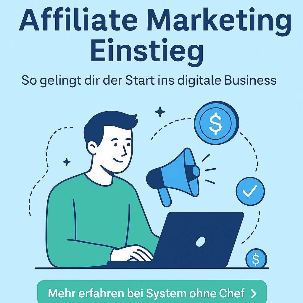 2D-Illustration eines Mannes, der eine Webseite optimiert – Symbolbild für Backlink-Strategien im Affiliate-Marketing